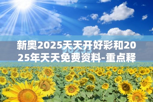 新奥2025天天开好彩和2025年天天免费资料-重点释义、解释与落实,警惕不实的钓鱼钩